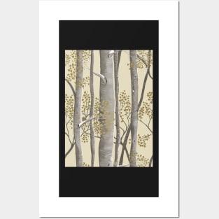 Dove in an Aspen Tree Posters and Art